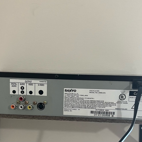 COPY - SANYO DVD Player - Picture 3 of 3